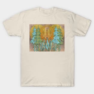 Mysterious Forest Ancient Aliens Mystery Trees Adventure Woodlands Festival Fun T-Shirt